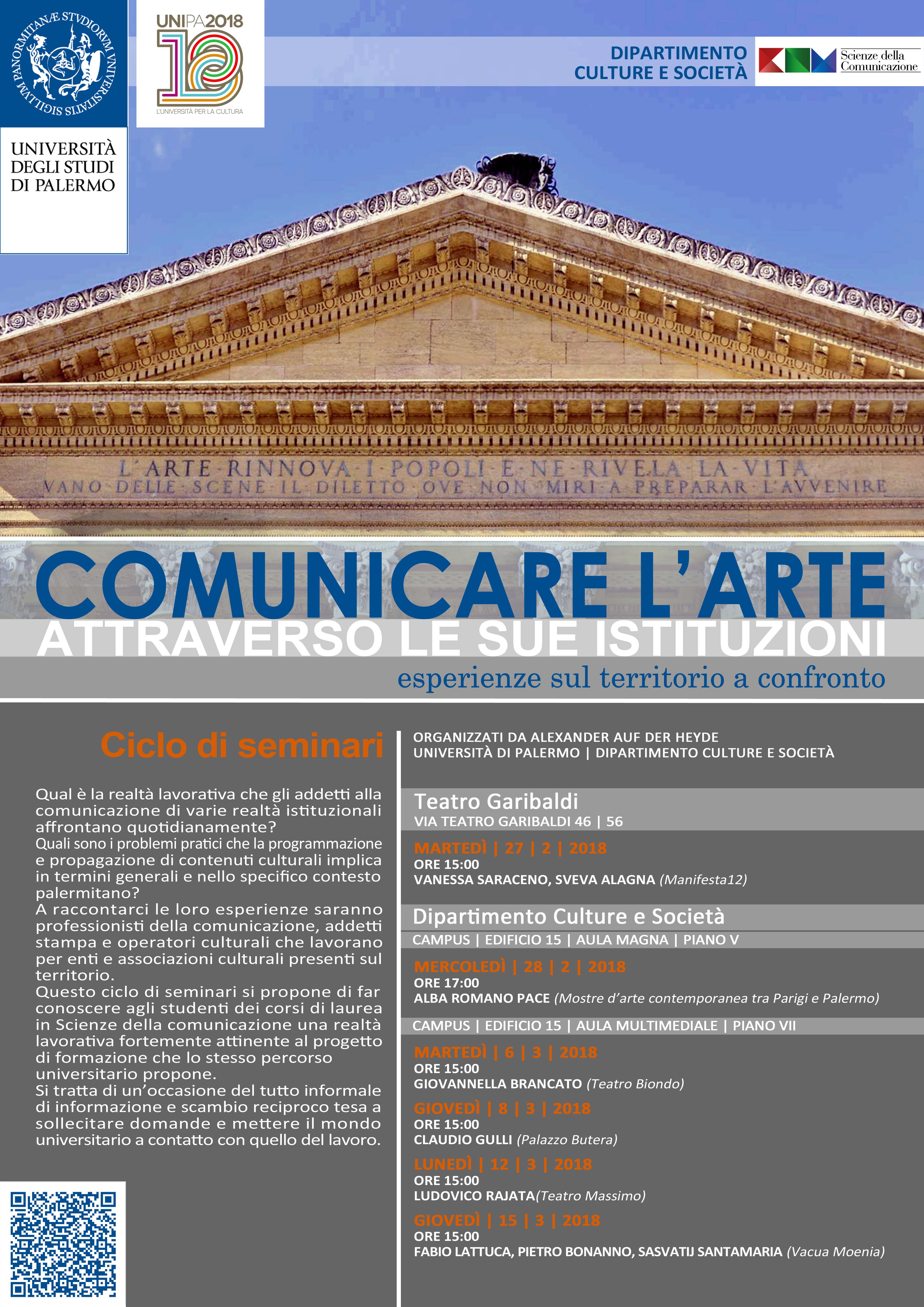 Ciclo di Incontri: Comunicare l’Arte attraverso le sue istituzioni