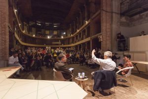 Gilles Clément, Panel at Teatro Garibaldi. Copyright Manifesta. Photo by Cave Studio